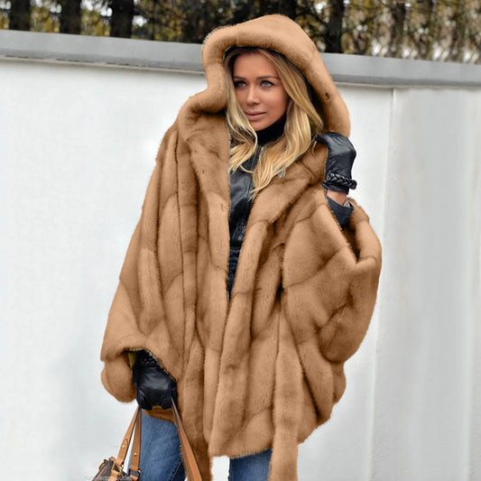 Women'S Faux Furry Coat Plus Size